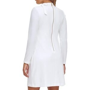 Calvin Klein Women's Long Sleeve Dress with Tie Neck Detail